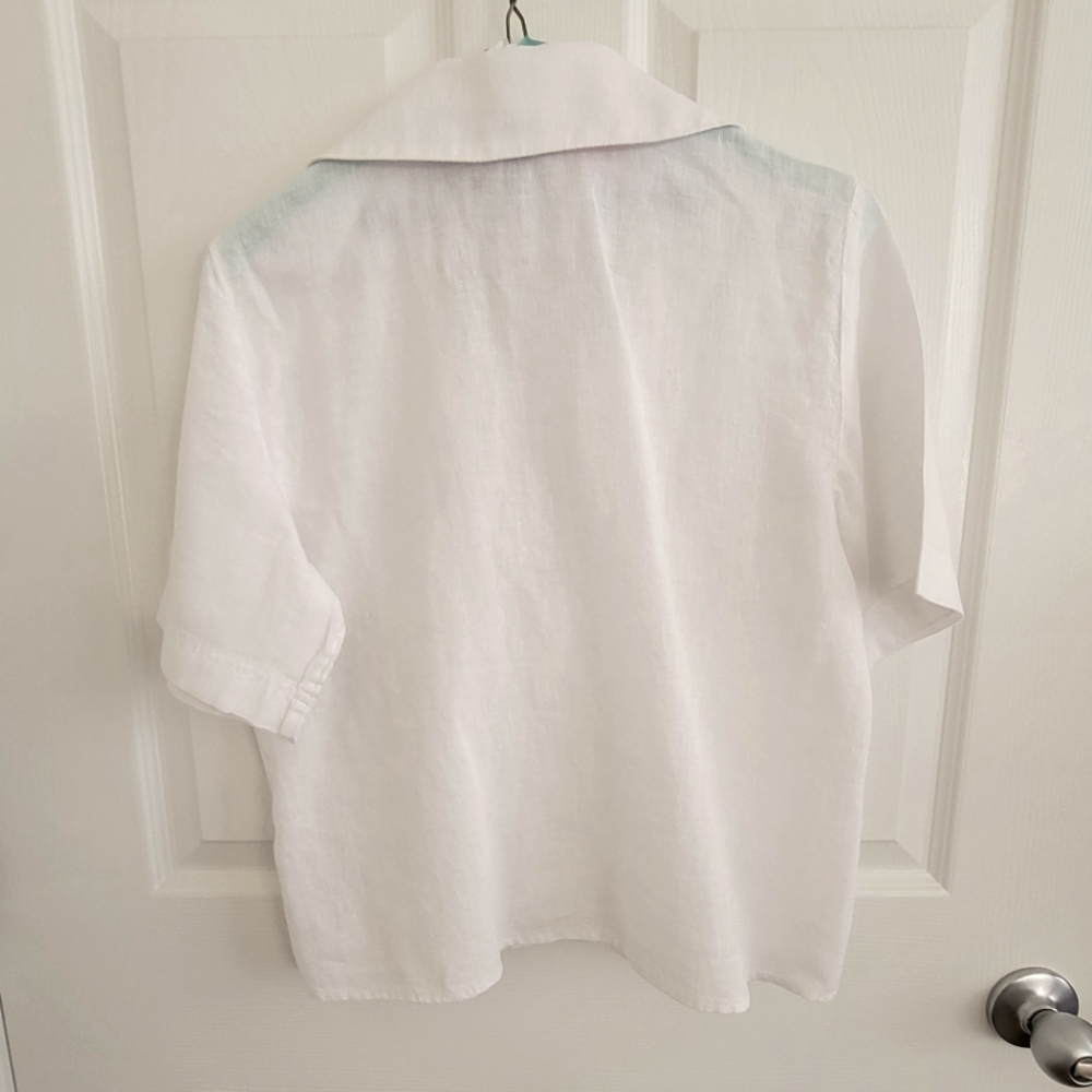 J. Crew Bungalow popover top in linen, size XS - Picture 12 of 13
